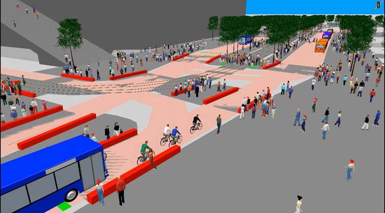 Simulation pietonne - Lyon Part Dieu