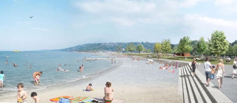 plage des Eaux-Vives à Genève
