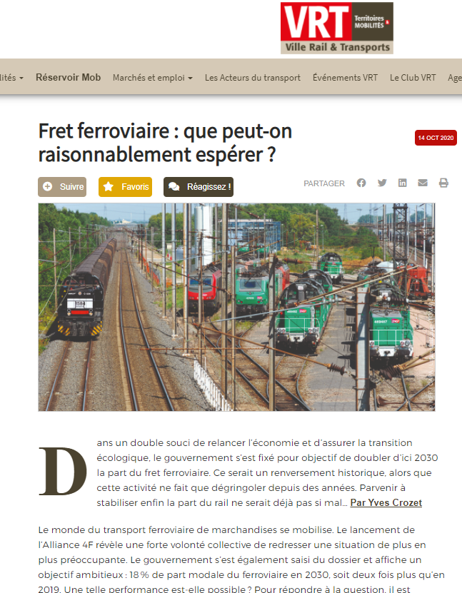 77 VRT Crozet Fret ferroviaire que peut on raisonnablement espérer