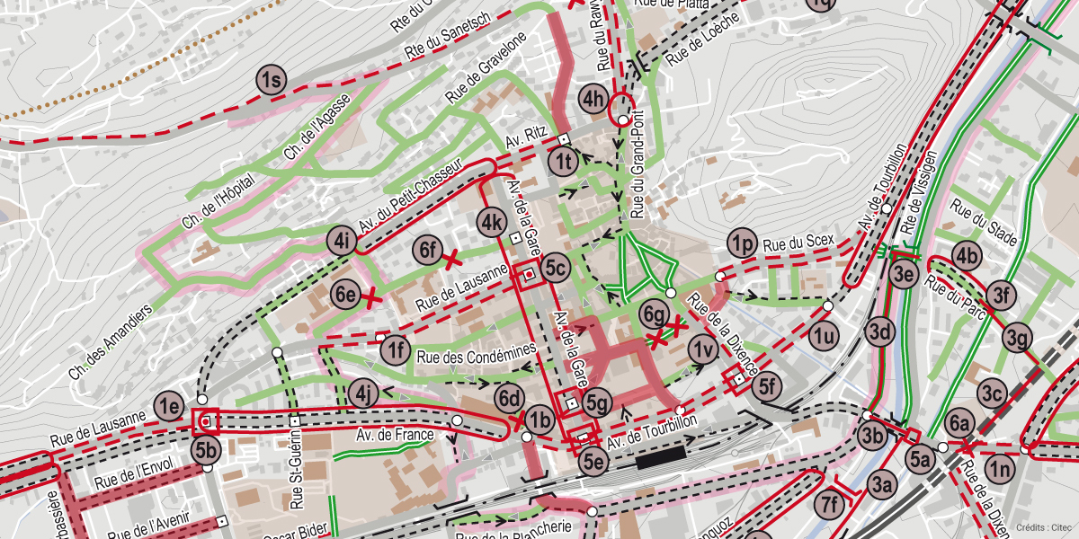 Citec Mobilites douces Strategie velo Plan directeur Sion