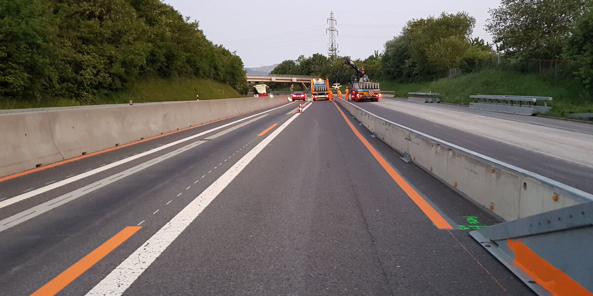 Citec Chantiers routiers Toboggan N12, Réfection de la voie lente, Genève