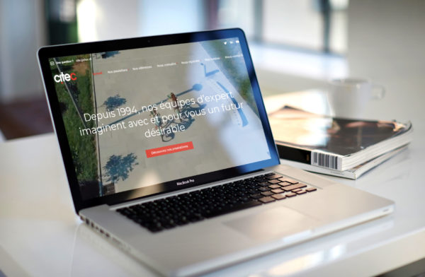 Free Macbook Pro template on white table