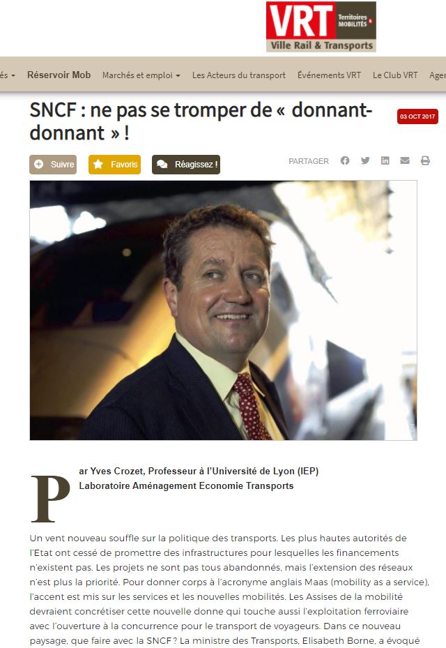 82 VRT Crozet SNCF ne pas se tromper de donnant-donnant