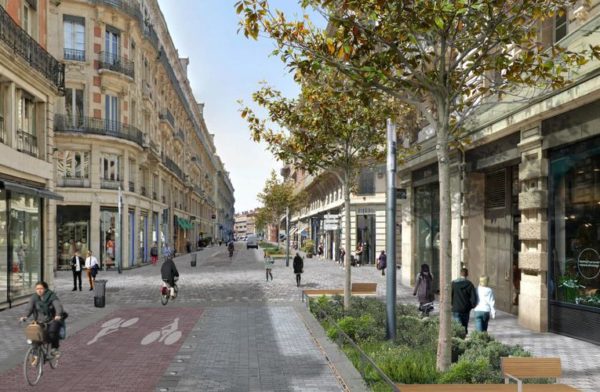 La future rue de Metz en 2024. (crédits : Mairie de Toulouse)