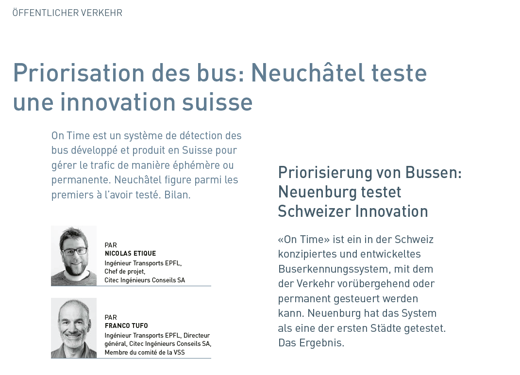 Citec_Priorisation des bus Neuchâtel teste une innovation suisse