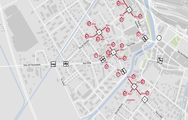 Remontées de files aux carrefours HPM. Crédits : Citec