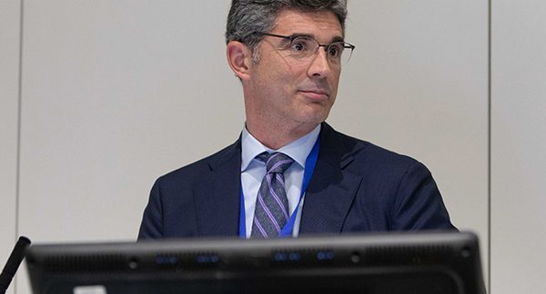 Stefano Manelli speech about  « New norm  of Events’ Mobility ». Photo Credit: Rob Lindblade ©Host City