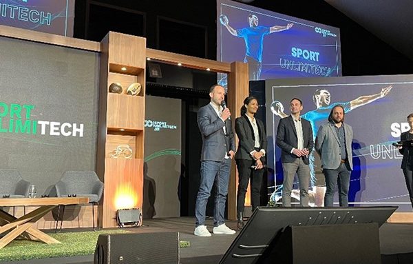 Session d’ouverture du salon avec Frédéric Michalak, Marie-Sophie Obama, Présidente Déléguée, LDLC ASVEL Féminin, Présidente d’Honneur de Sport Unlimitech, Jérôme Moroge, Conseiller Régional, Région Auvergne-Rhône-Alpes, Florestan Groult, Vice-Président aux Sports et à la Vie associative, Métropole de Lyon. Crédits : Citec