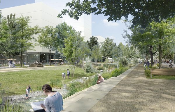 PLQ Acacias 1 (image de synthèse du projet). Crédits : Ville de Genève