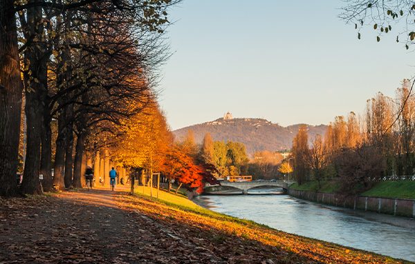 Le long du fleuve Pô à Turin. Crédit : Gianni De Bei
