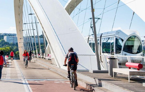 L’observatoire des mobilités vise à étudier la dynamique des mobilités sur le territoire de La Confluence. Crédits : Lyon Confluence