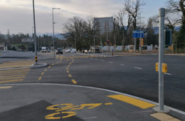 Carrefours à feux en lien avec le tunnel des Nations, Genève. Crédit : Citec