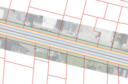 Exemple de résultat extraite du programme automatisé avec les emprises des besoins mobilité et paysagers. Crédit : Citec