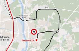 Itinéraires poids-lourds proposés dans l'étude d'impacts. Crédit : Citec