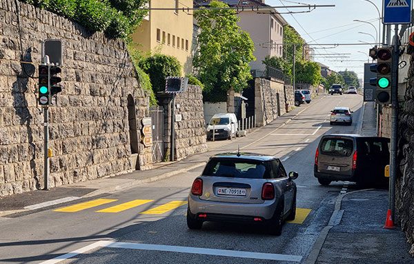 Nouveaux feux au carrefour Fahys-Gibraltar. Crédits : Citec