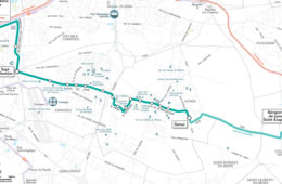 Tracé de la ligne LEL, en septembre 2023. Crédit : Sytral Mobilités