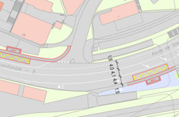 Plan d’implantation de nouveaux arrêts de bus. Crédit : Citec