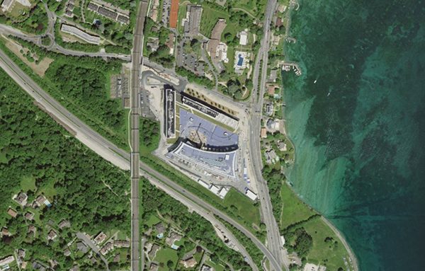 Parcelle Champ-du-Château à Bellevue. Crédit : map.geo.admin.ch