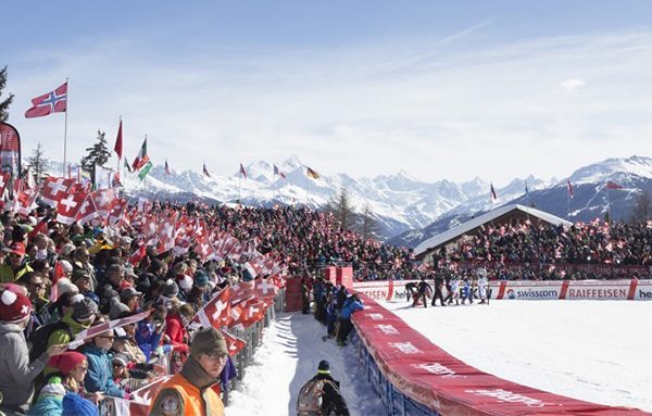 Coupe du monde de ski alpin à Crans-Montana. Crédit : Crans-Montana Tourisme & Congrès