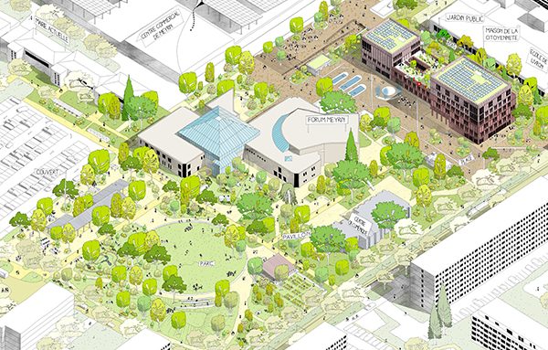 Projet Cœur de Cité, Meyrin. Crédit : © Félix Roudier-Canler