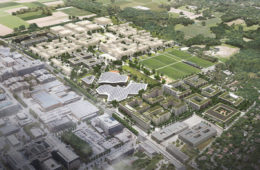 Vue aérienne, quartier du Rolliet-Cherpines. Crédit : Filippo Bolognese Images