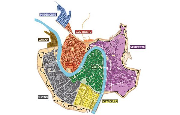 Le aree di sosta del Comune di Verona. Crediti: PUMS