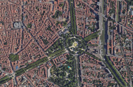 Vue aérienne des Allées François-Verdier et du Grand Rond : geoportail.gouv.fr